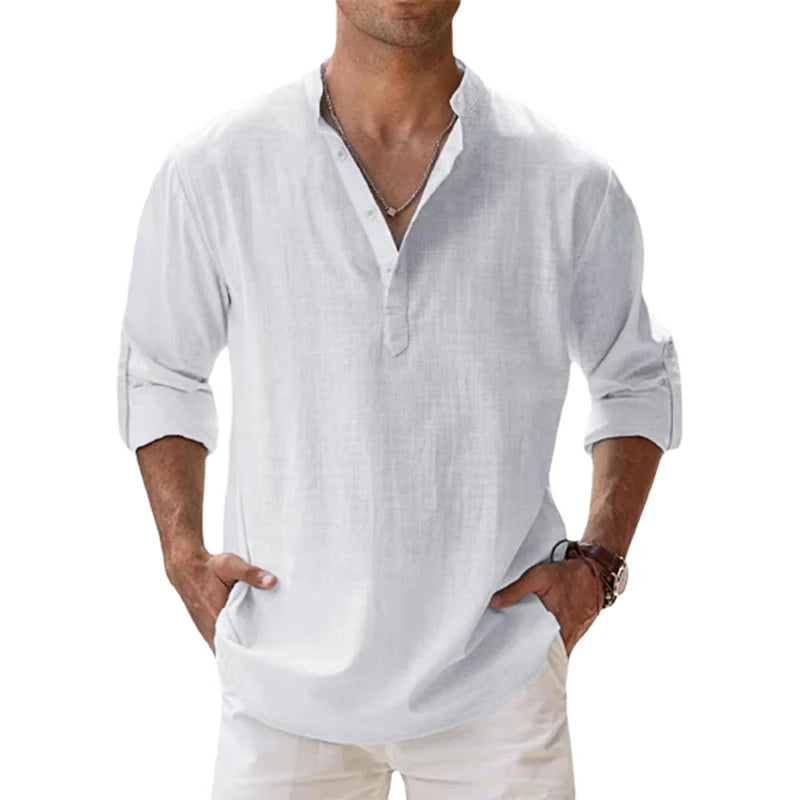 Men's Cotton Linen Casual Shirt