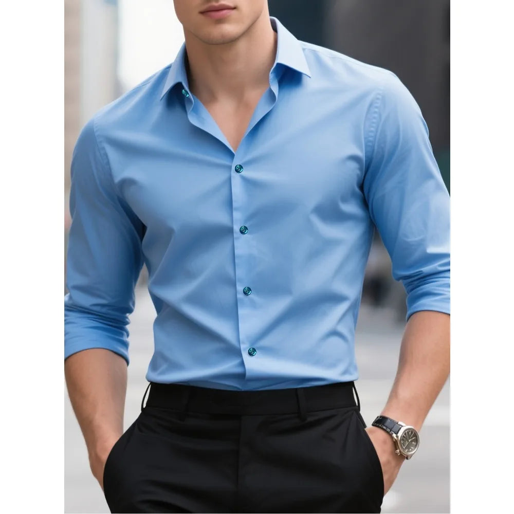 Men's Long Sleeve Stretch Shirt