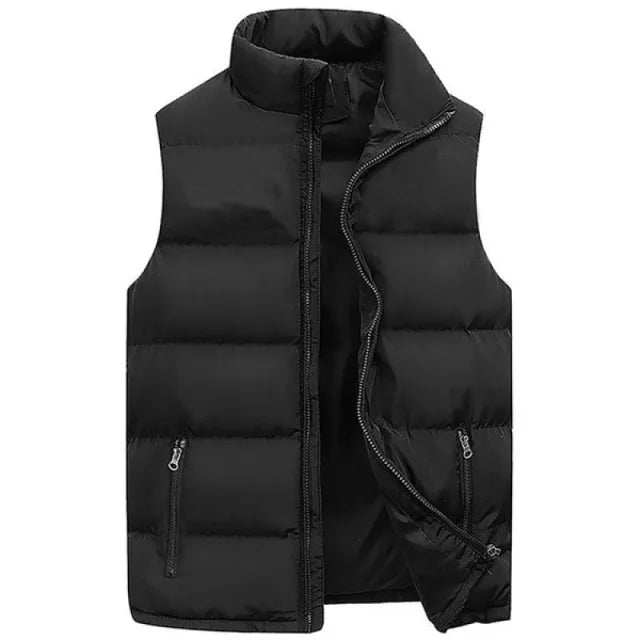 Men's Warm Zip-Up Sleeveless Vest