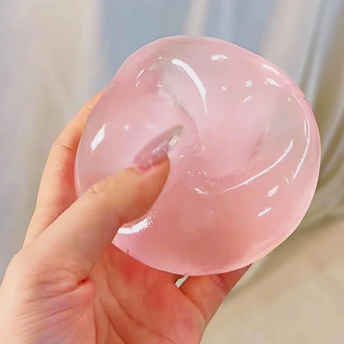 Blue Maltose Squishy Toys Anti Stress Sensory Fidgets Toy Soft Simulated Transparent Blue Maltose Slow-rebound Decompression Toy