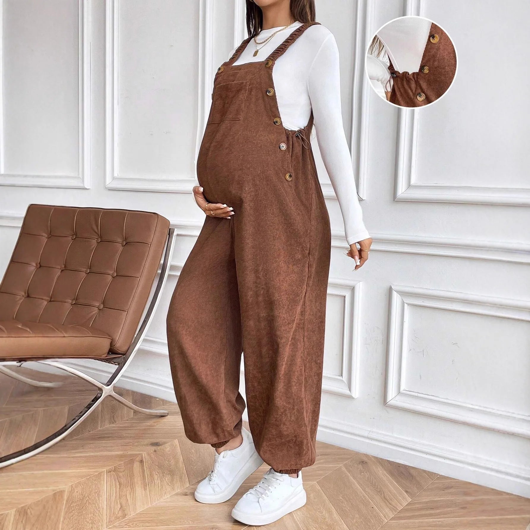 Maternity Corduroy Overalls