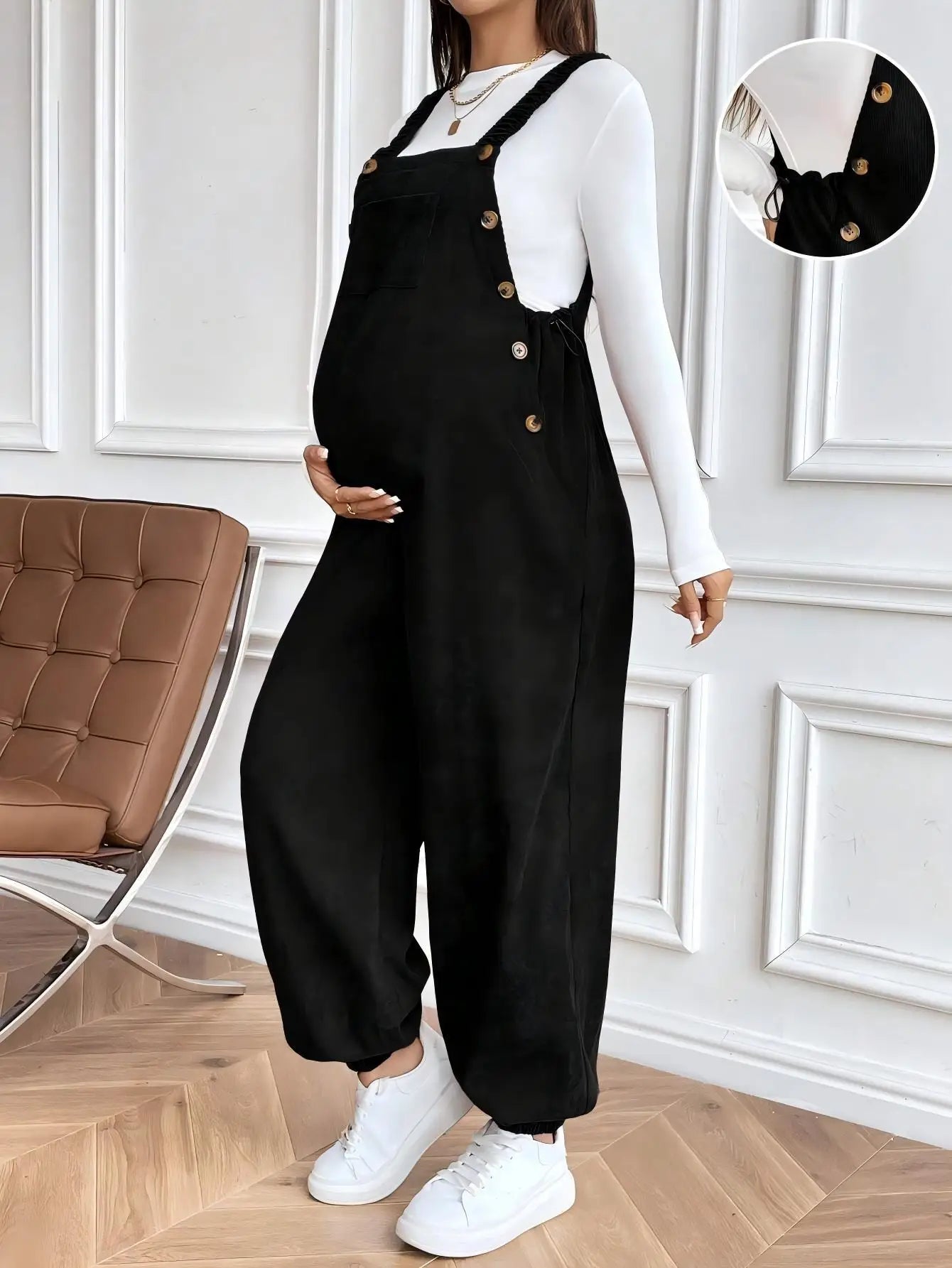 Maternity Corduroy Overalls