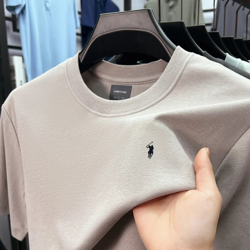 Men's Premium Embroidered Cotton T-Shirt