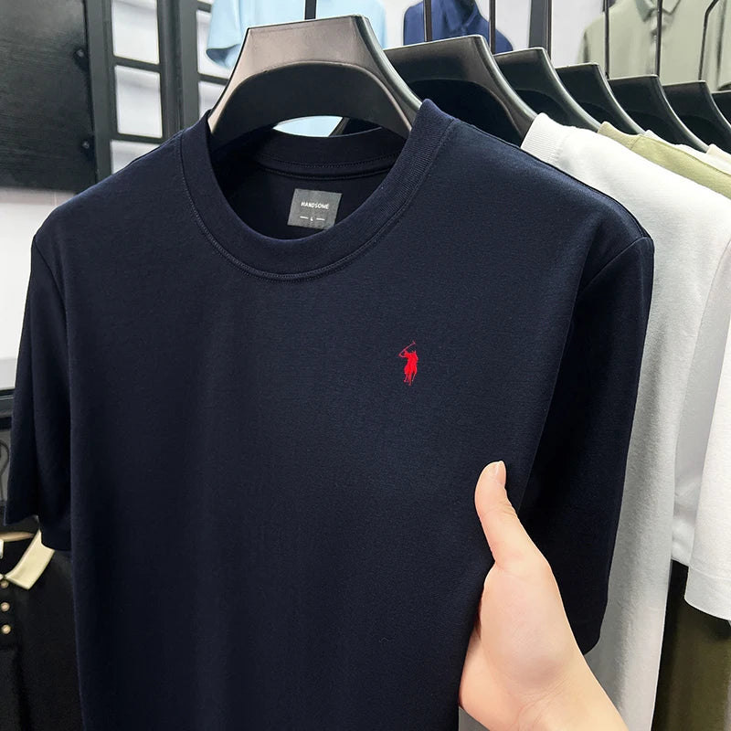 Men's Premium Embroidered Cotton T-Shirt