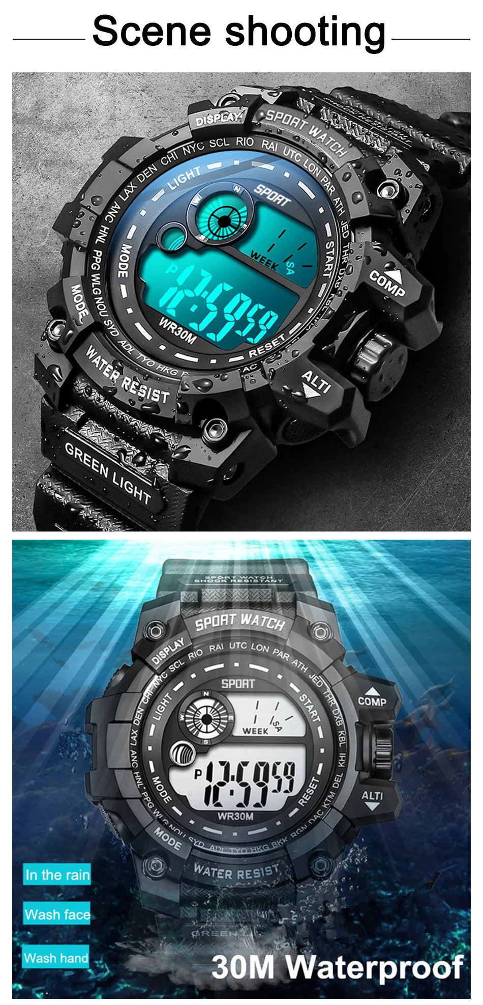 Men's LED Digital Sport Watch