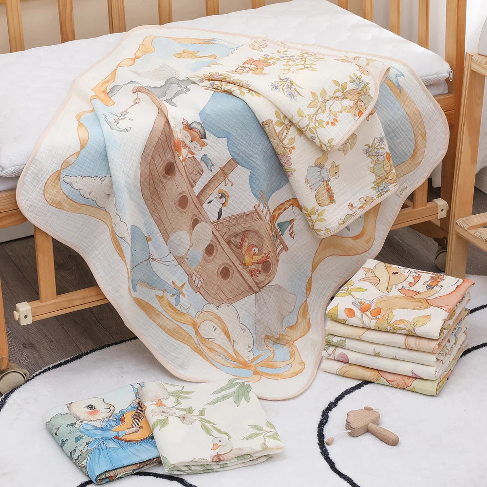 Soft Cotton Baby Bath Towel & Blanket
