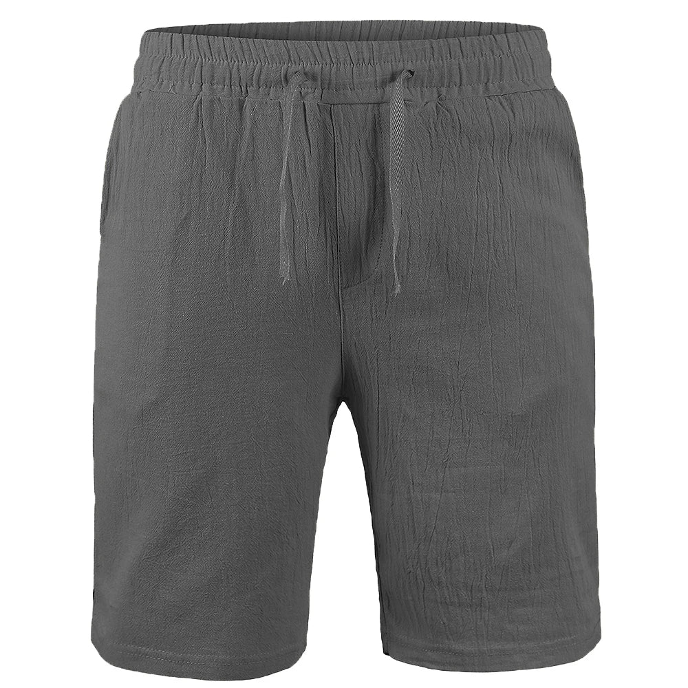 Men's Cotton Linen Drawstring Shorts