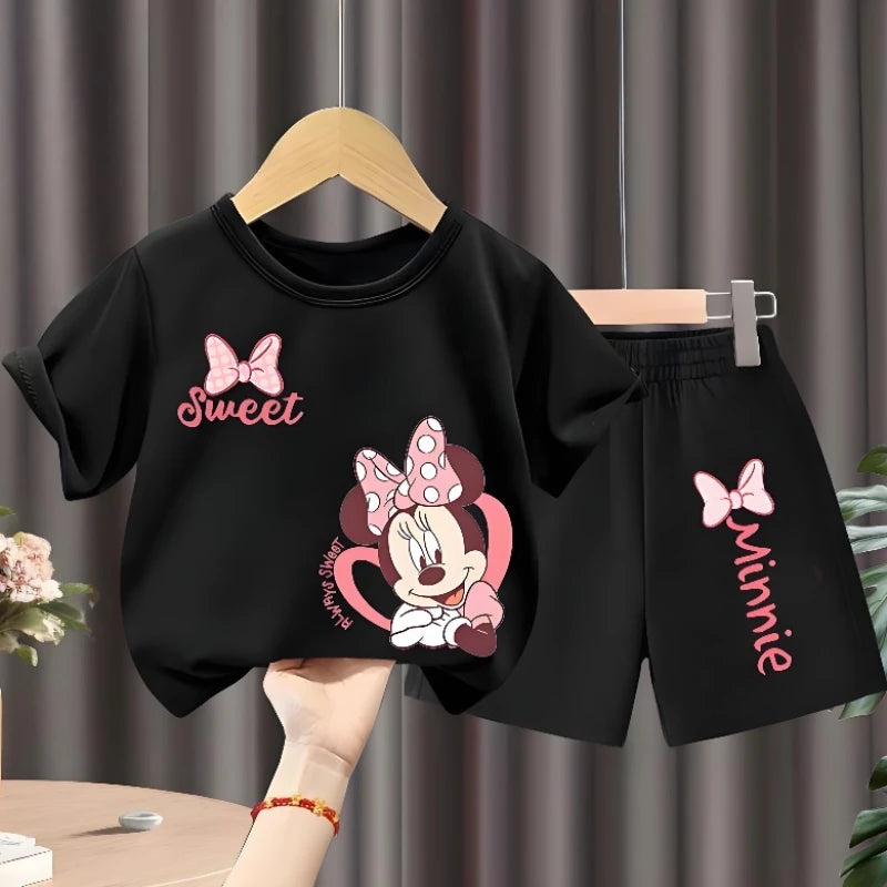 Girls T-Shirt & Shorts Set – 2PC Summer Outfit