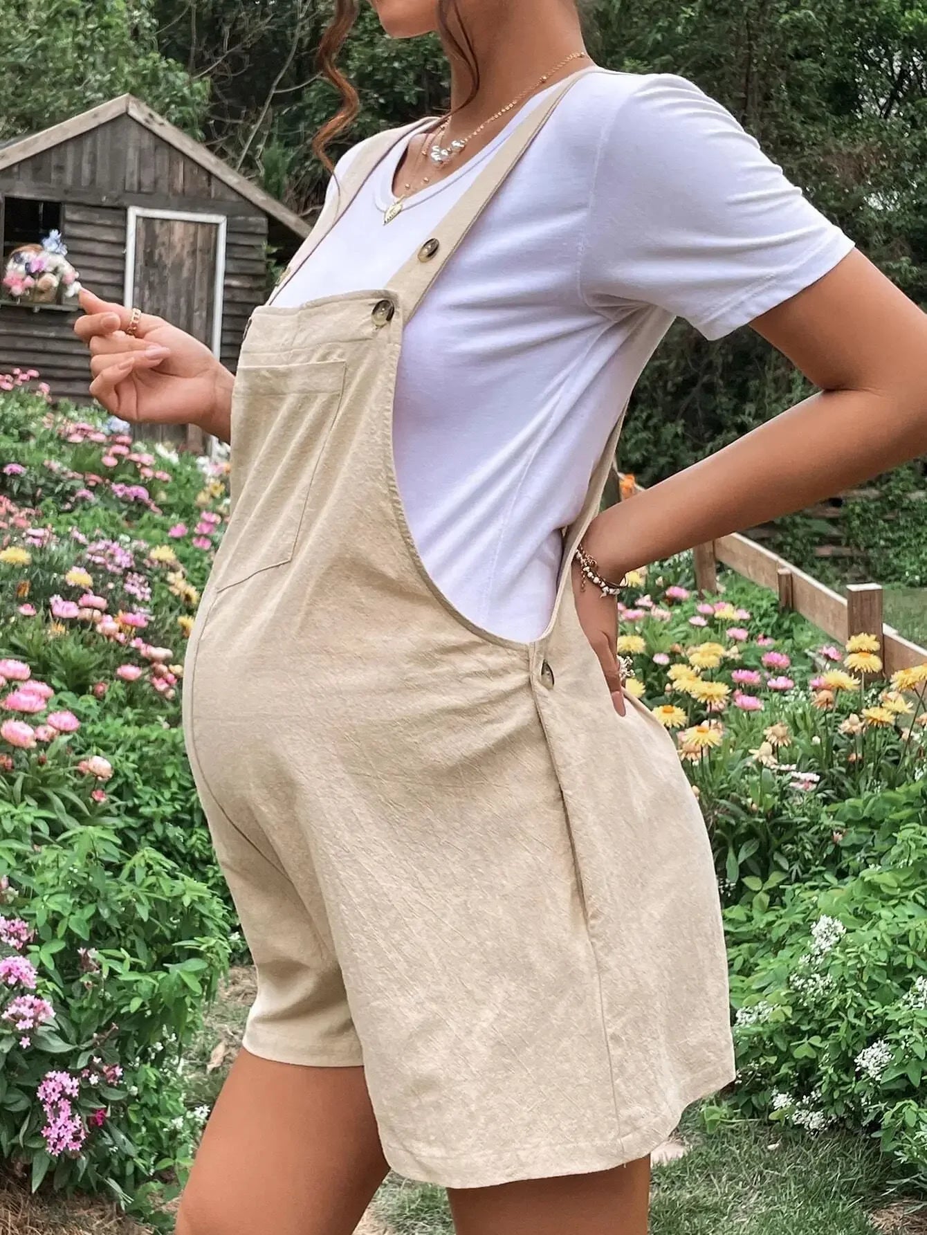 Maternity Cotton Jumpsuit