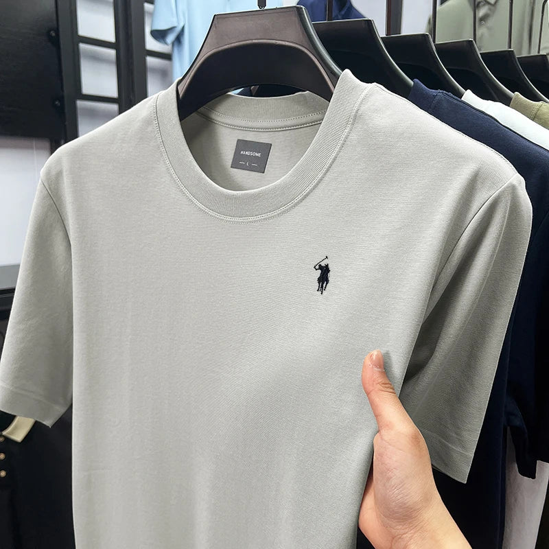 Men's Premium Embroidered Cotton T-Shirt