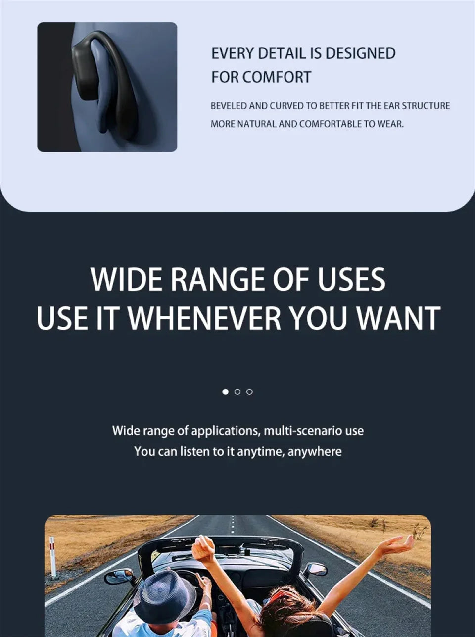 Bone Conduction Bluetooth Headphones