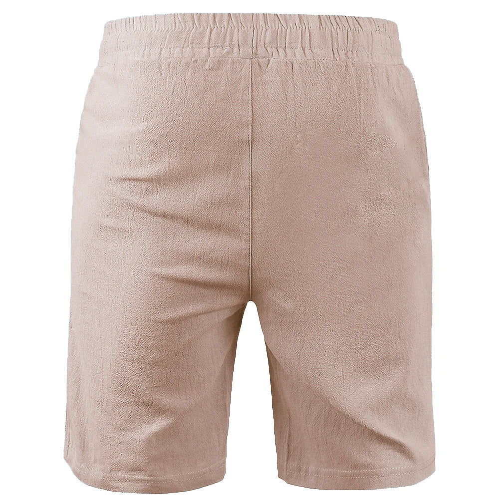 Men's Cotton Linen Drawstring Shorts