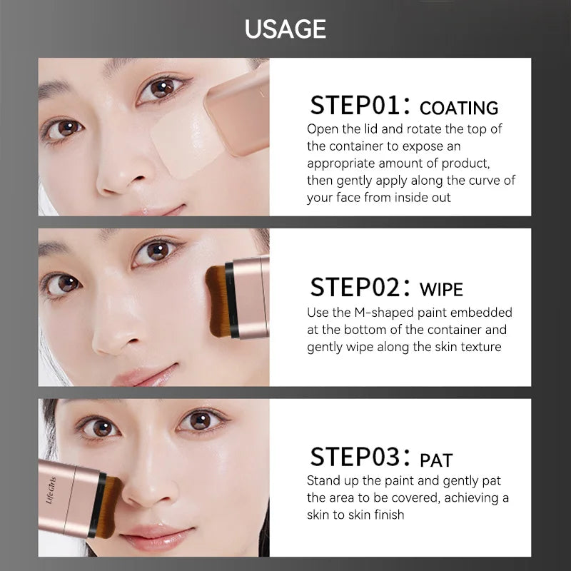 Rotating Double-Head Foundation Brush