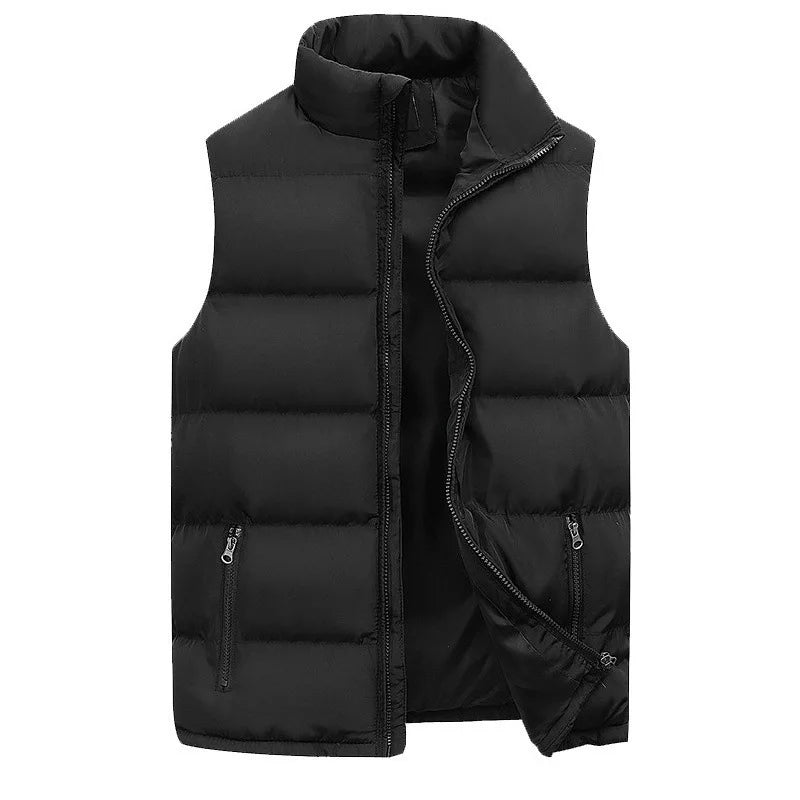 Men's Warm Zip-Up Sleeveless Vest