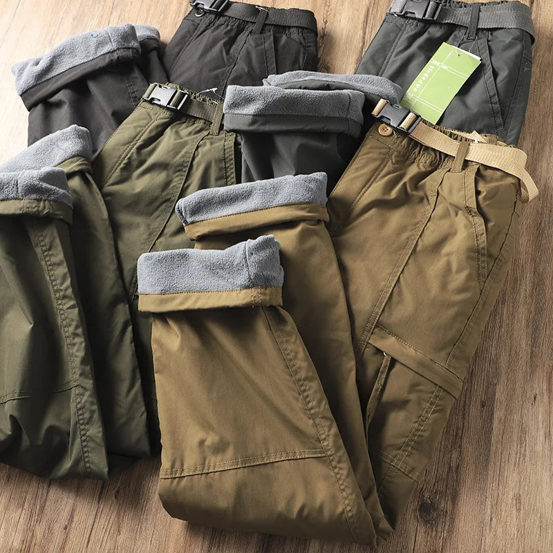Men's Fleece-Lined Waterproof Work Pants