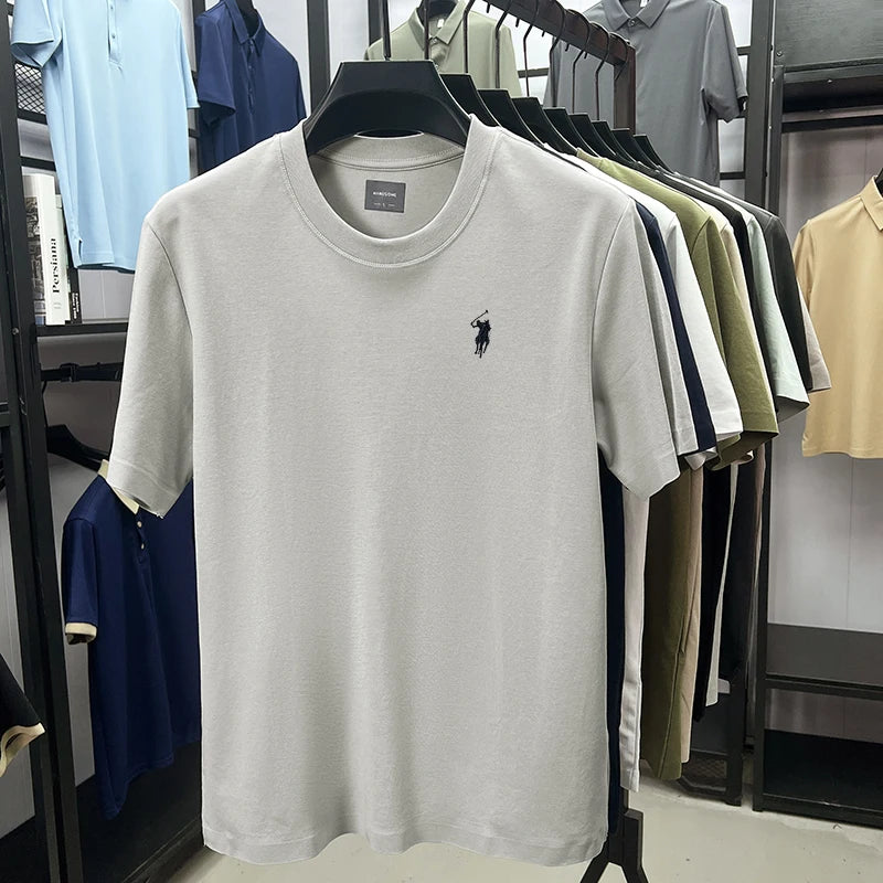Men's Premium Embroidered Cotton T-Shirt