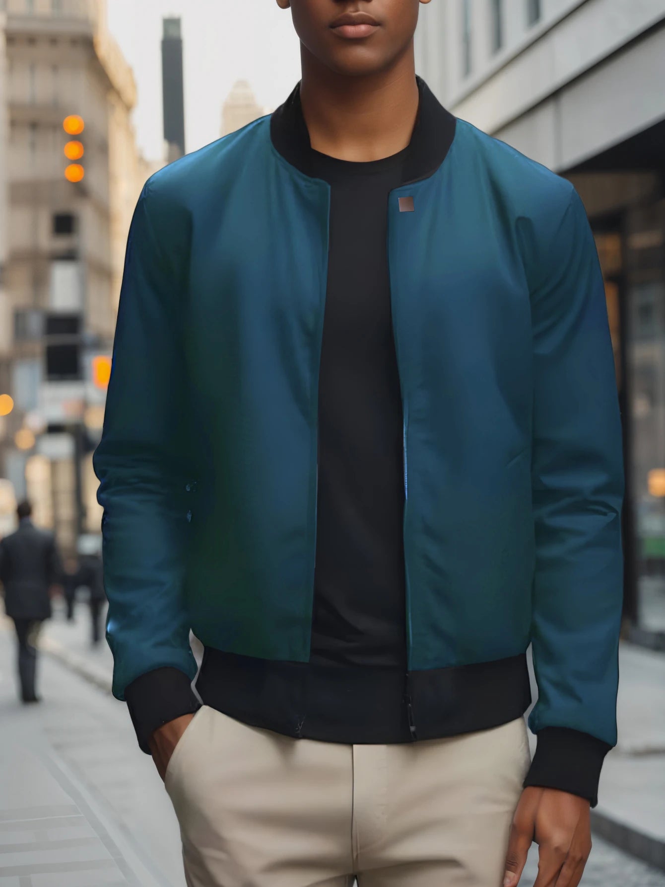 Men's Casual Baseball Collar Jacket