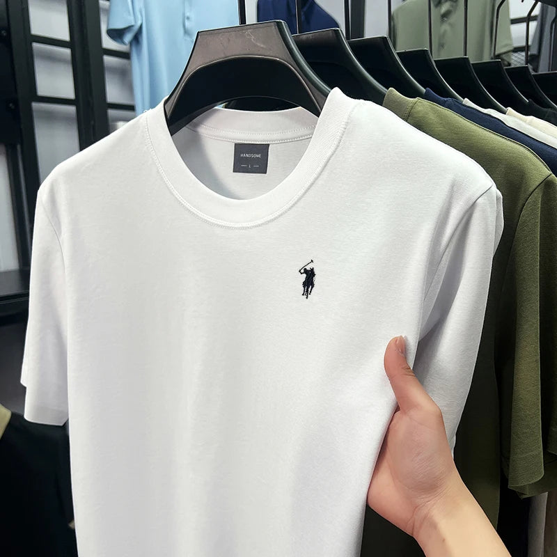 Men's Premium Embroidered Cotton T-Shirt