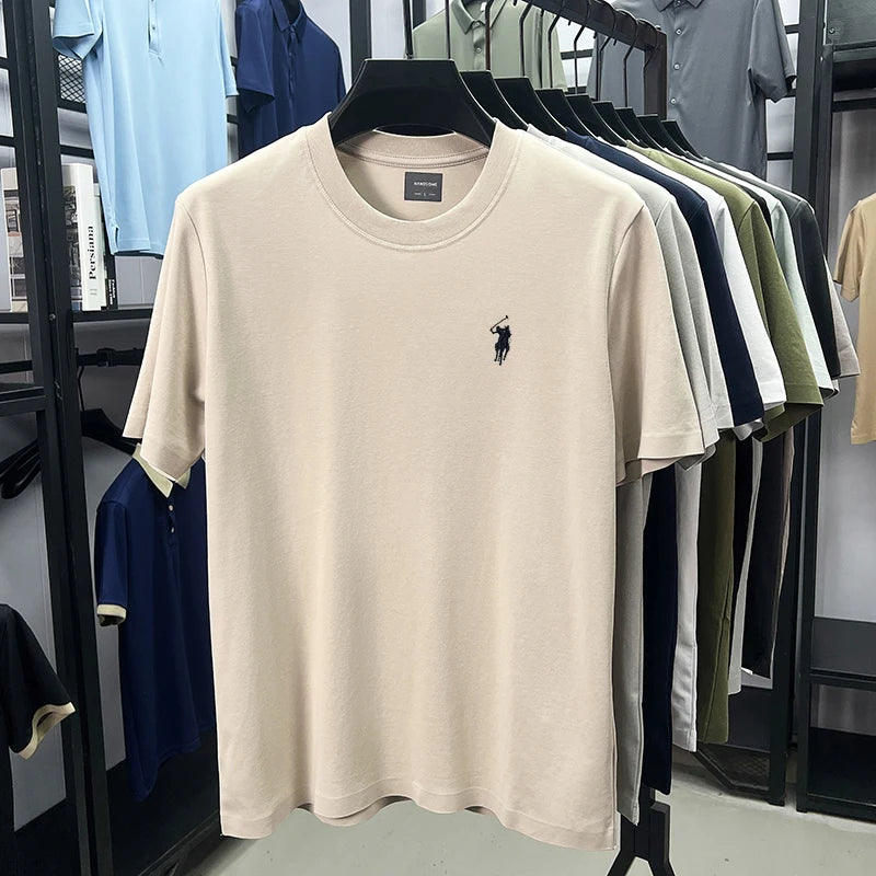 Men's Premium Embroidered Cotton T-Shirt