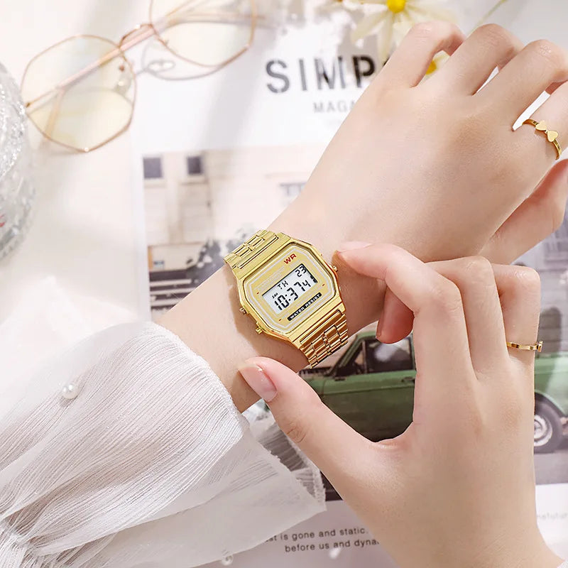 Women's Rose Gold Digital Watch