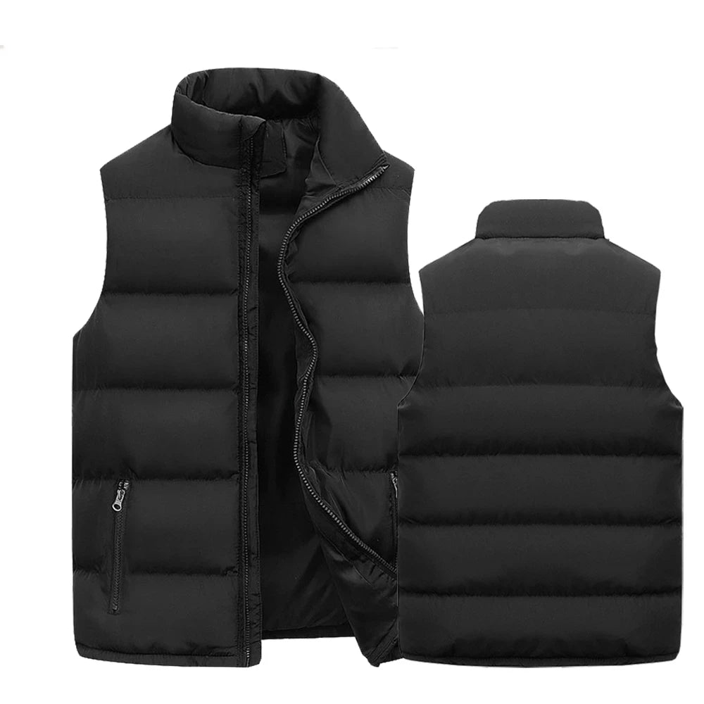 Men's Warm Zip-Up Sleeveless Vest