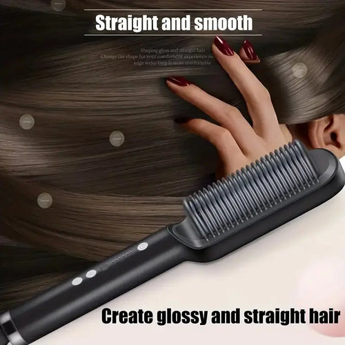 2-in-1 Electric Hair Straightener Comb
