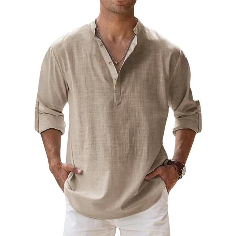 Men's Cotton Linen Casual Shirt