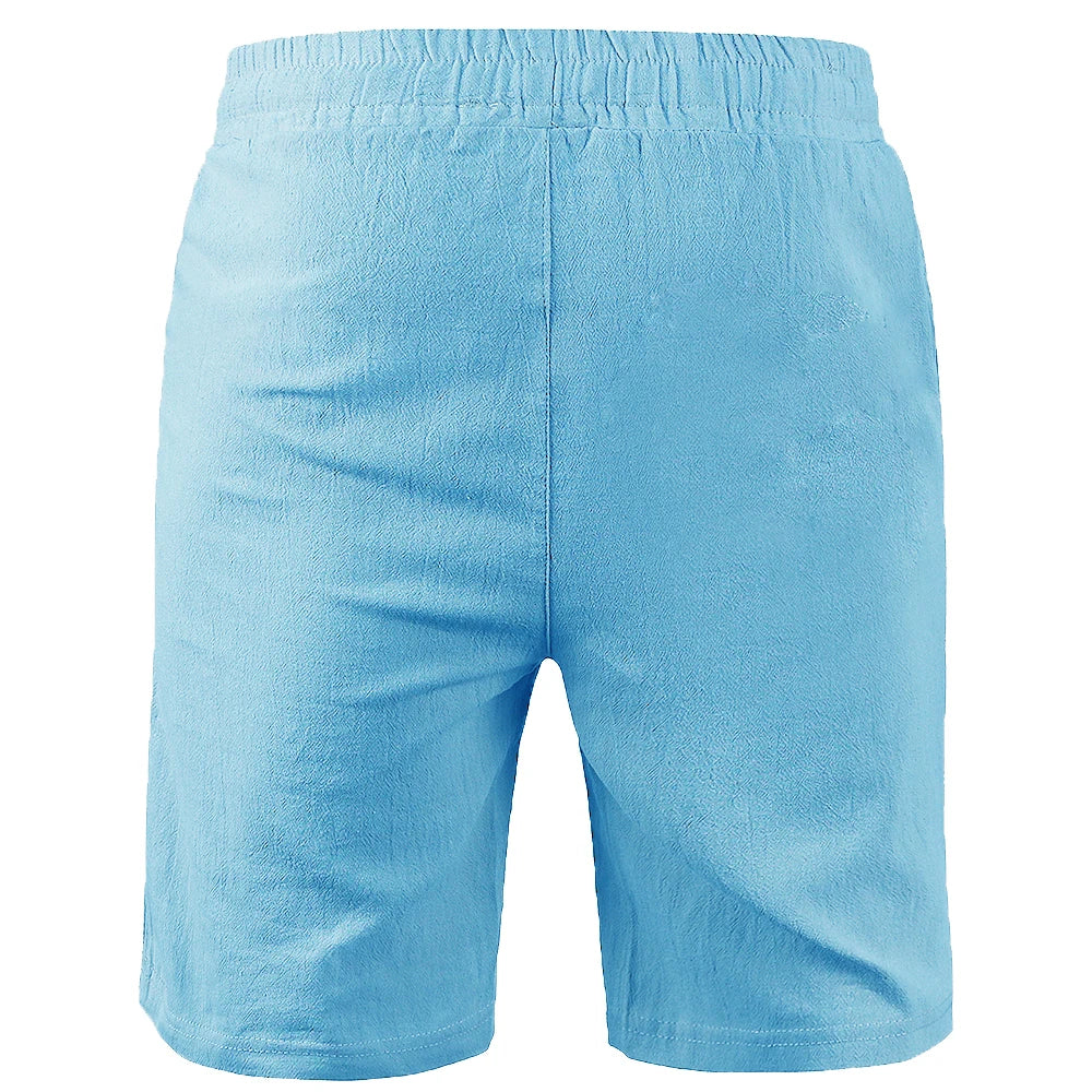 Men's Cotton Linen Drawstring Shorts