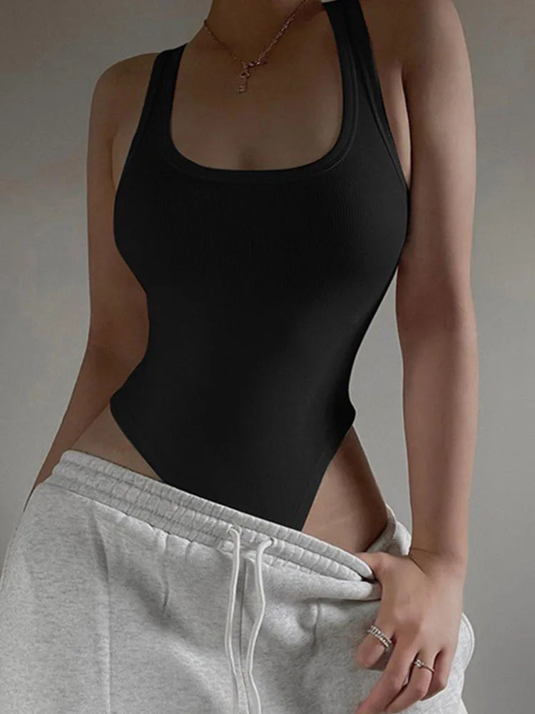 Women's Off-Shoulder Halter Bodysuit