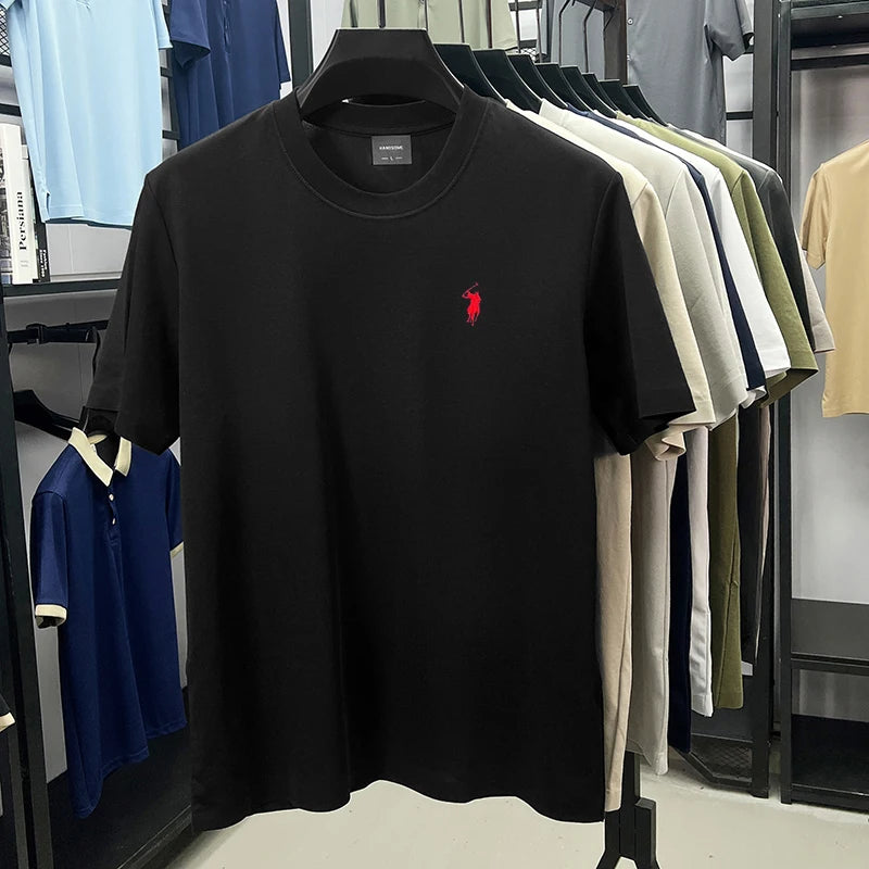Men's Premium Embroidered Cotton T-Shirt