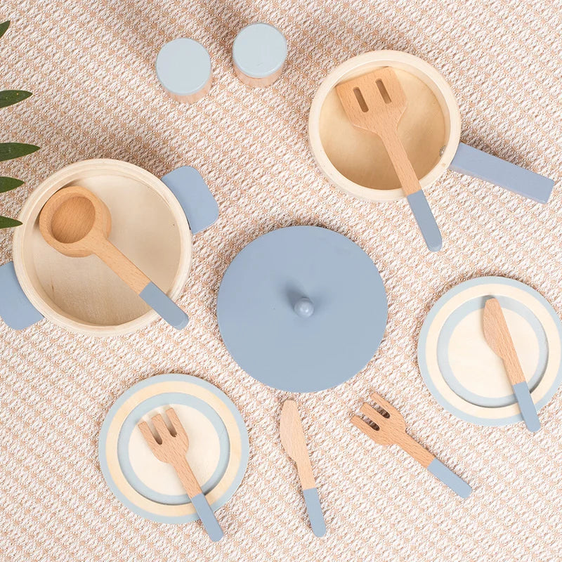 Wooden Kids Kitchen Play Set