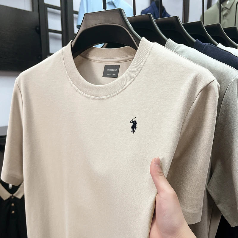 Men's Premium Embroidered Cotton T-Shirt