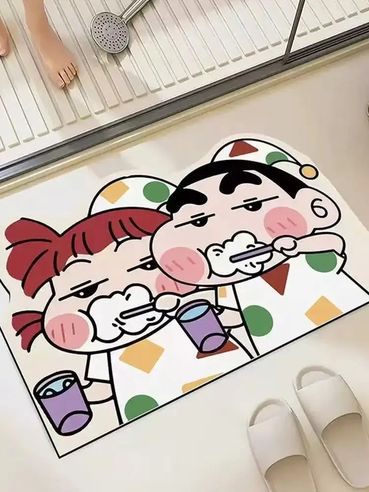 Quick-Dry Anime Bath Mat