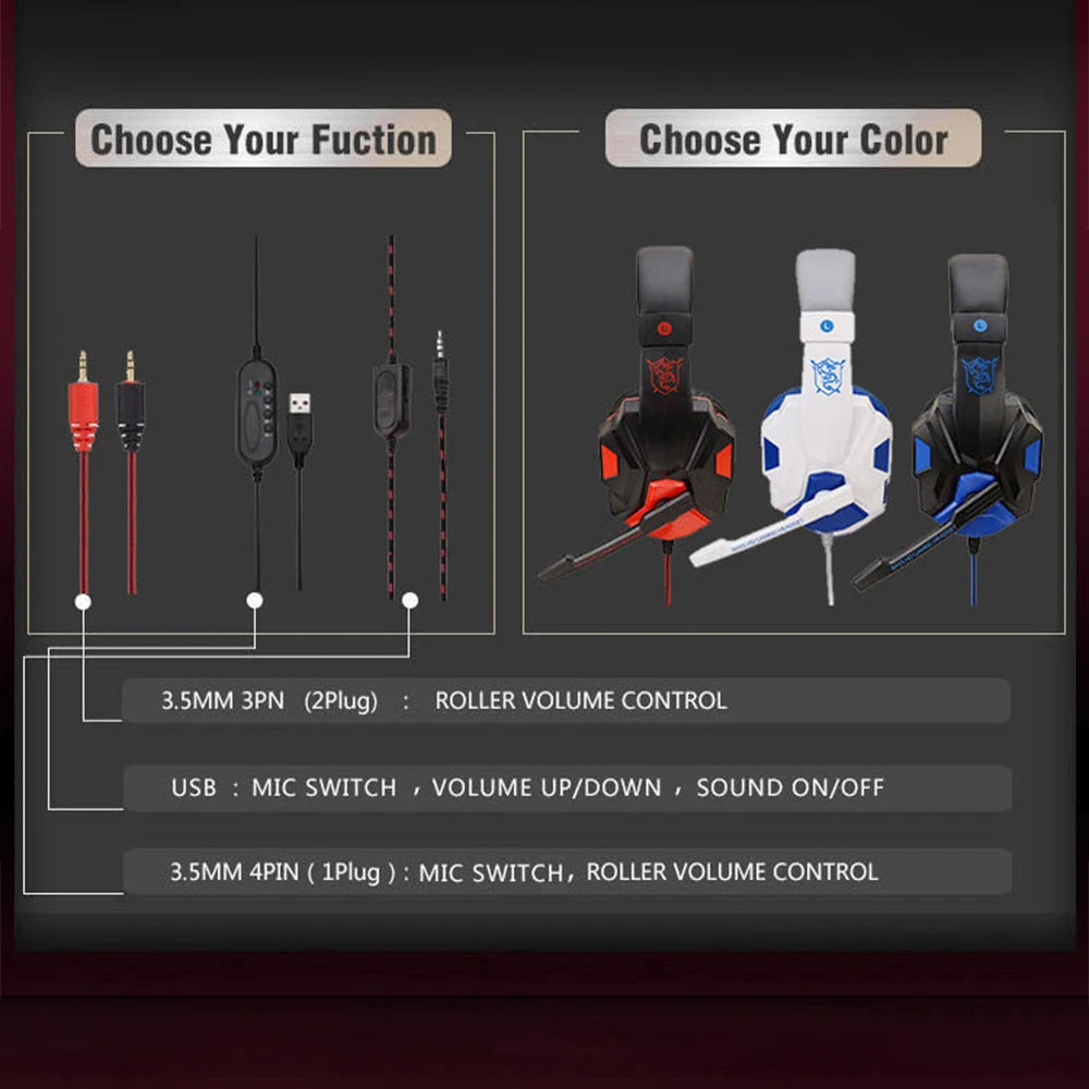 Multi-Platform Gaming Headset with Mic
