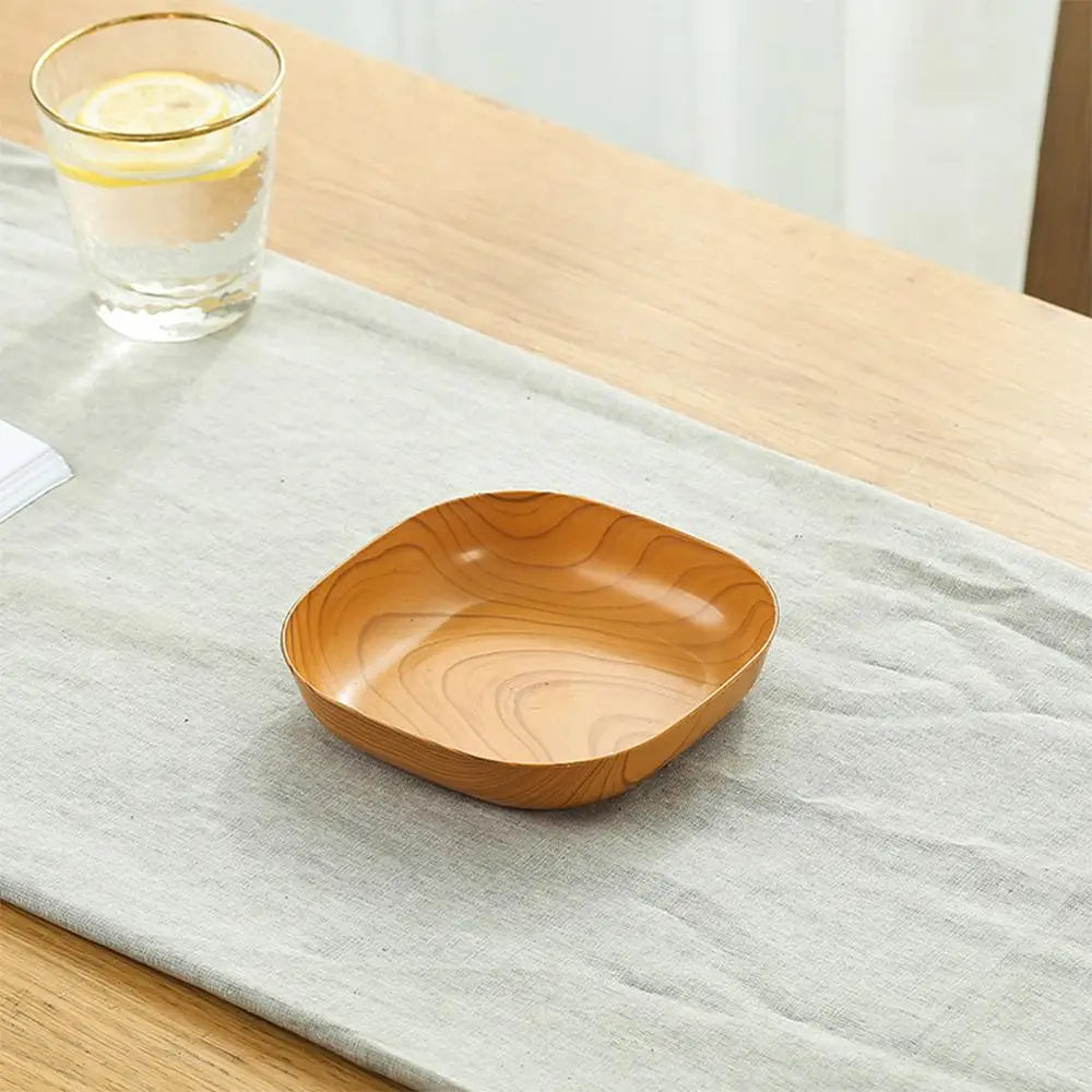 Japanese Wood Grain Square Plate