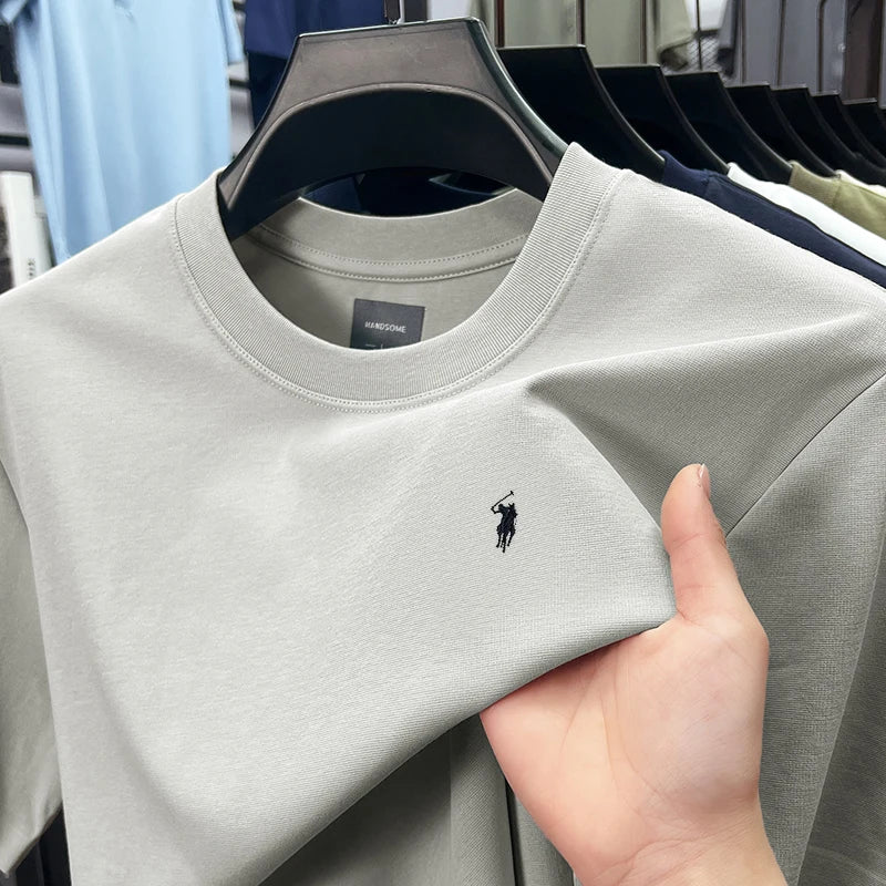 Men's Premium Embroidered Cotton T-Shirt