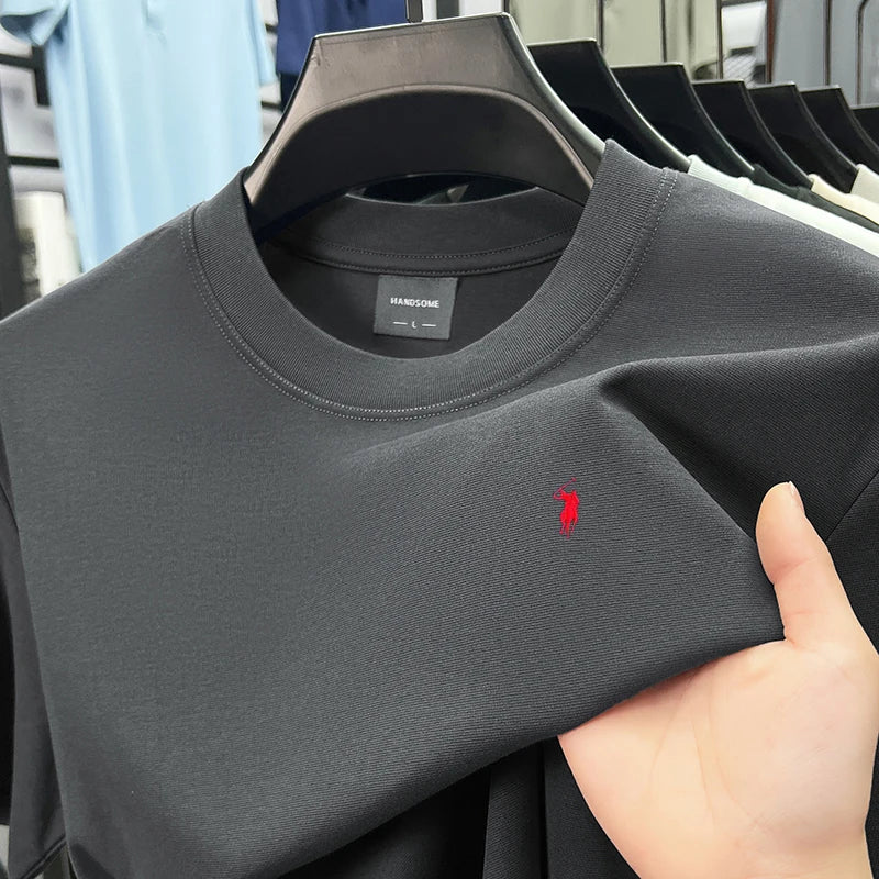 Men's Premium Embroidered Cotton T-Shirt