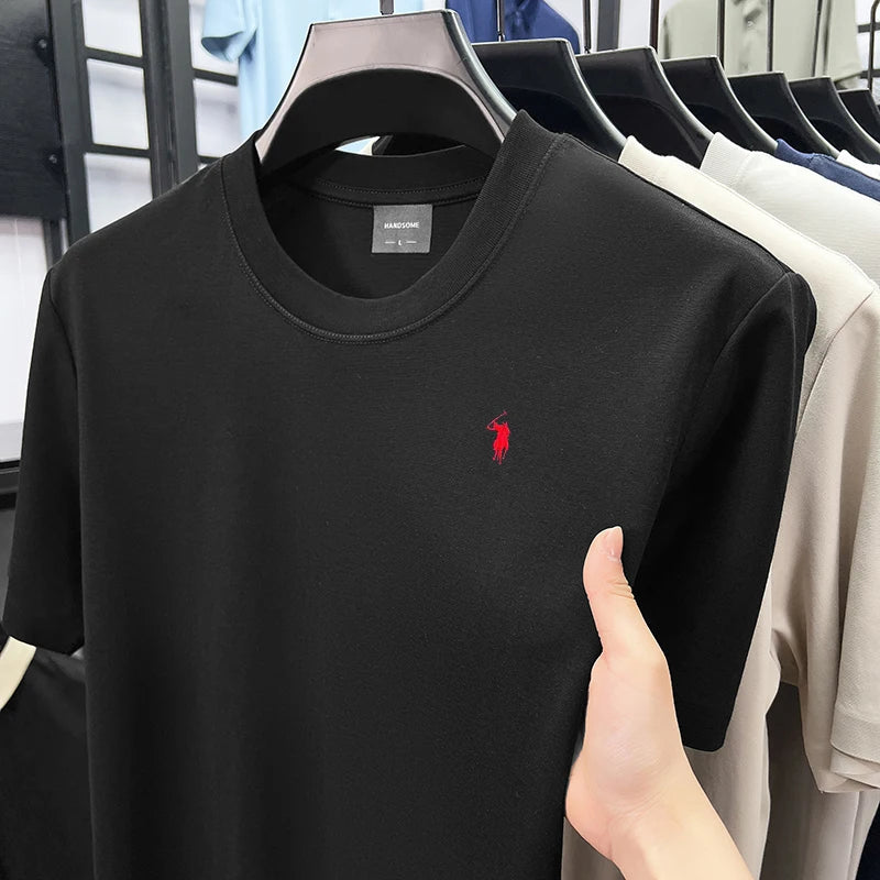 Men's Premium Embroidered Cotton T-Shirt