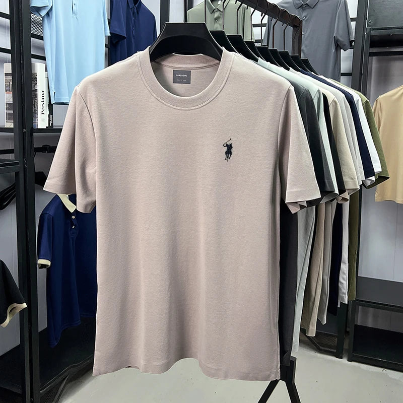 Men's Premium Embroidered Cotton T-Shirt
