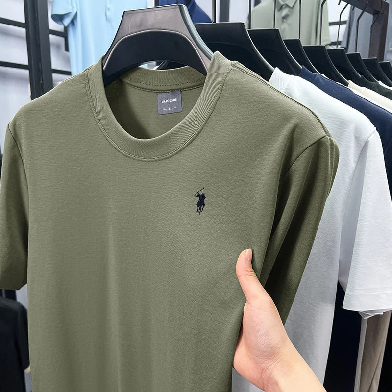 Men's Premium Embroidered Cotton T-Shirt