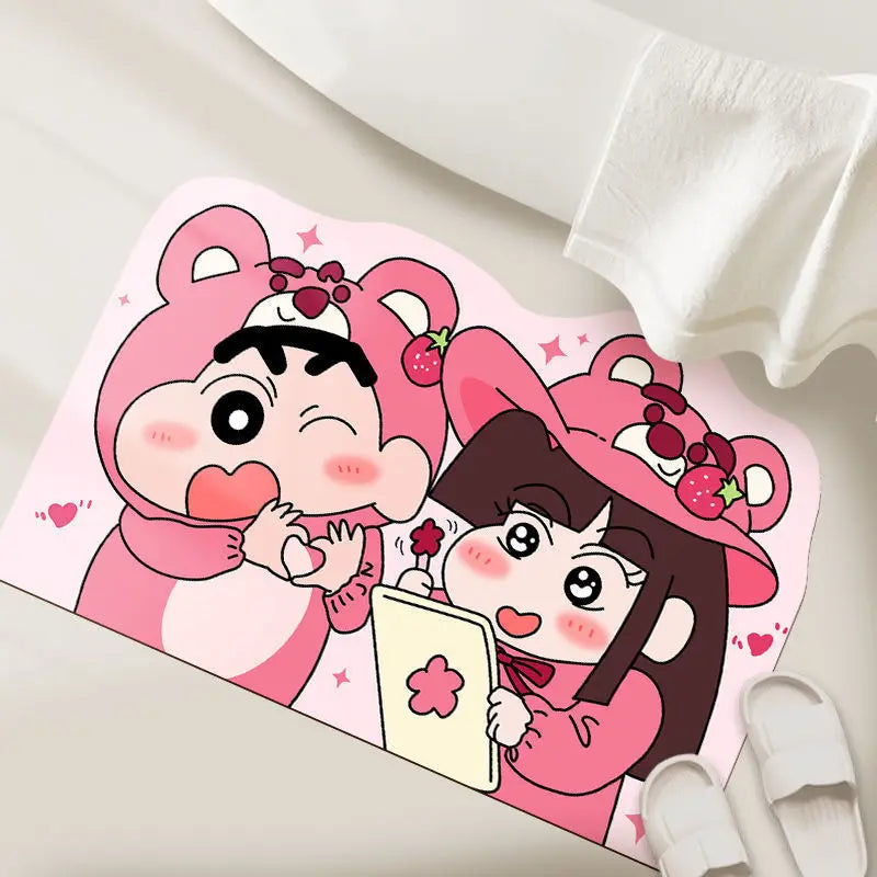 Quick-Dry Anime Bath Mat