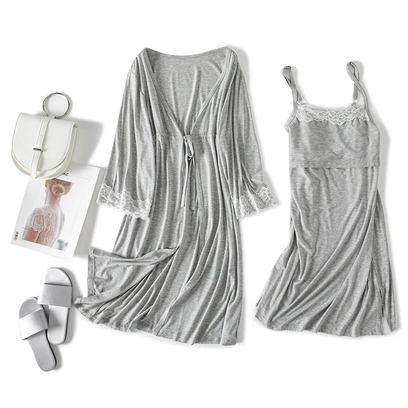 Maternity Hospital Robe & Nursing Nightgown