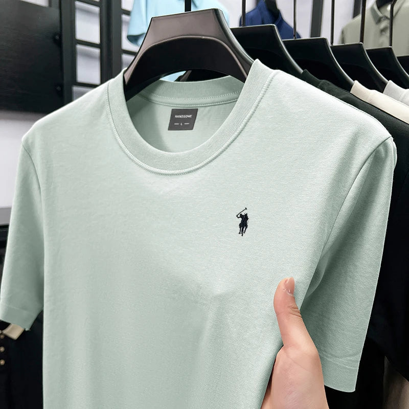 Men's Premium Embroidered Cotton T-Shirt
