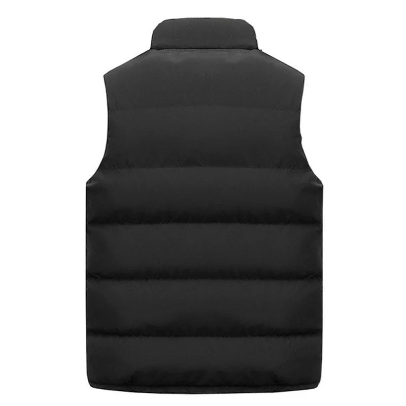 Men's Warm Zip-Up Sleeveless Vest
