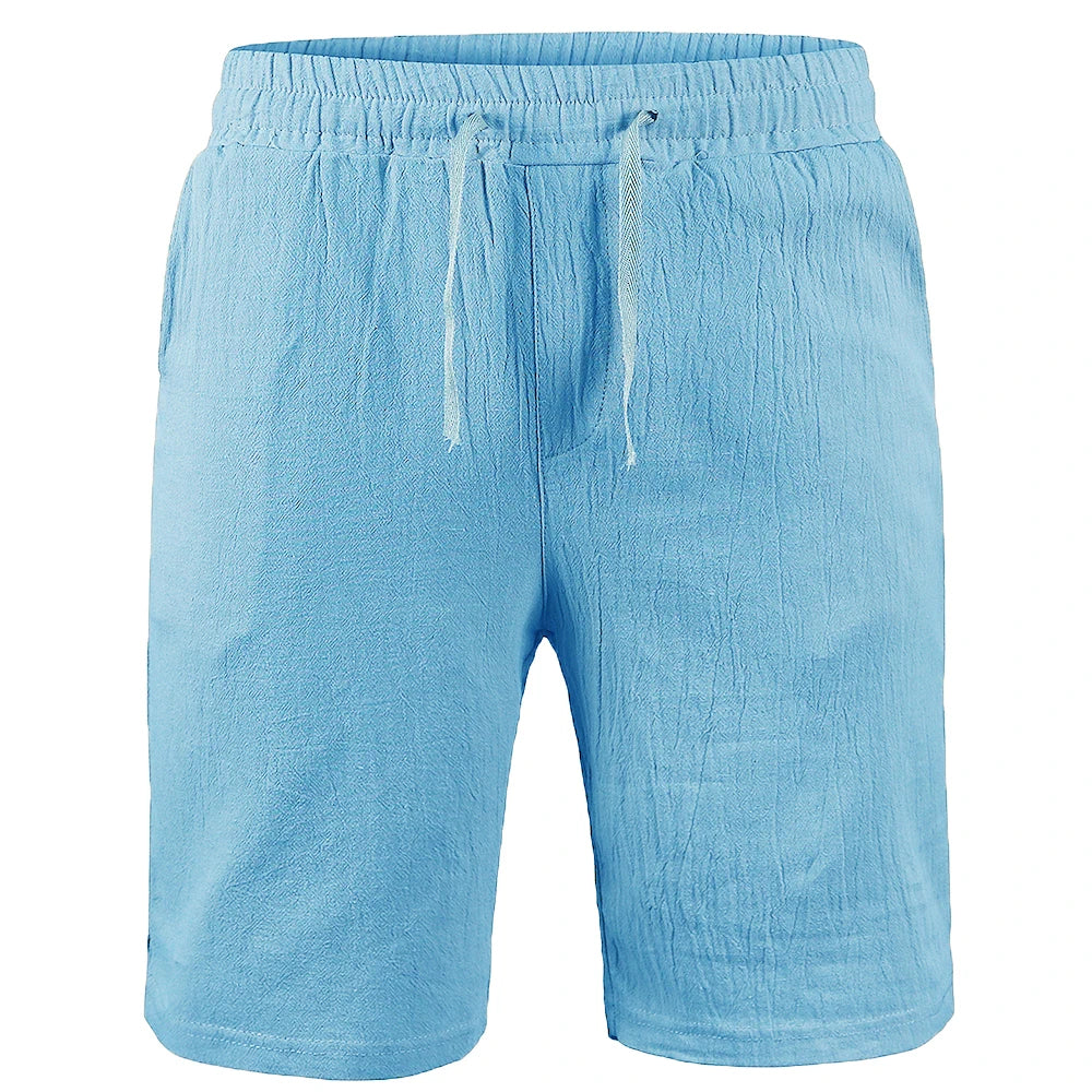 Men's Cotton Linen Drawstring Shorts