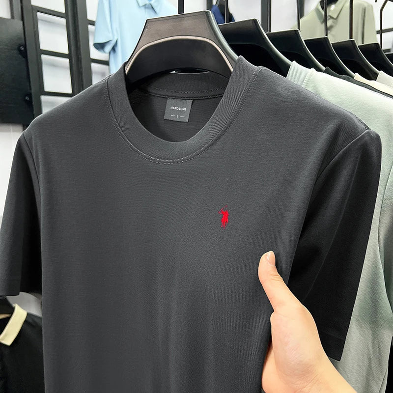 Men's Premium Embroidered Cotton T-Shirt