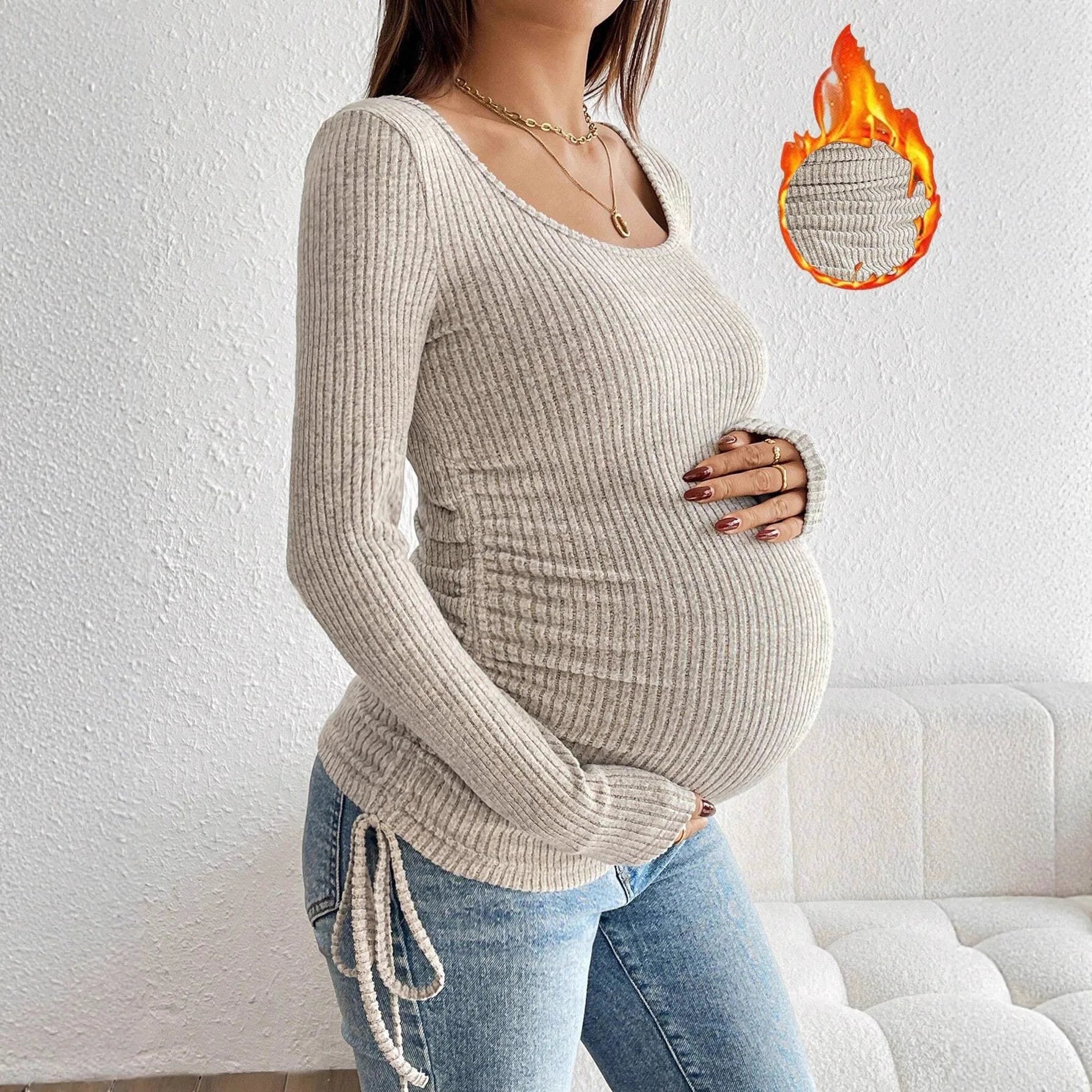 Maternity Knit Sweater Dress
