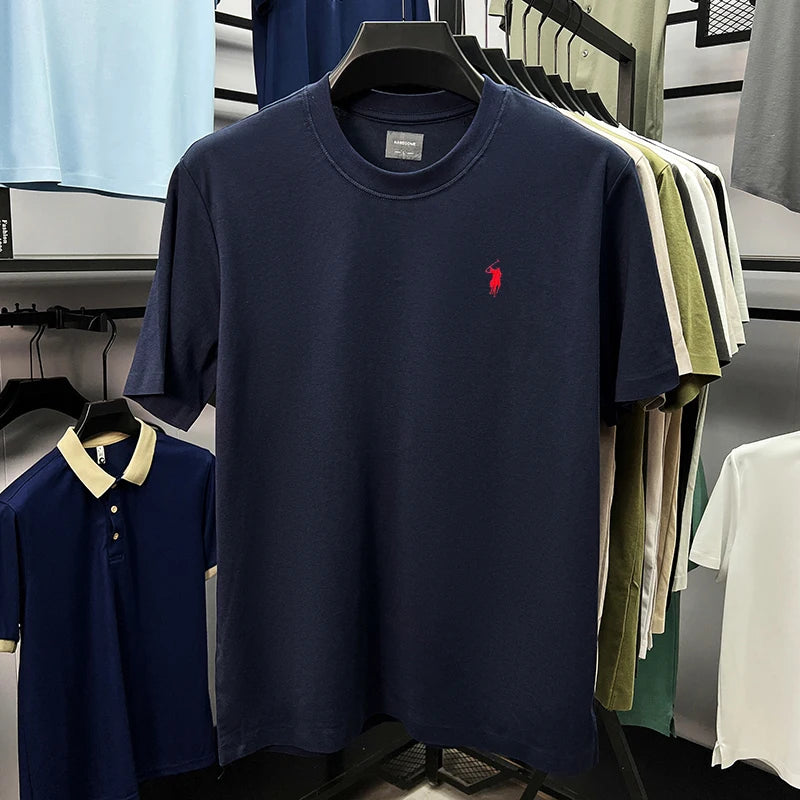 Men's Premium Embroidered Cotton T-Shirt