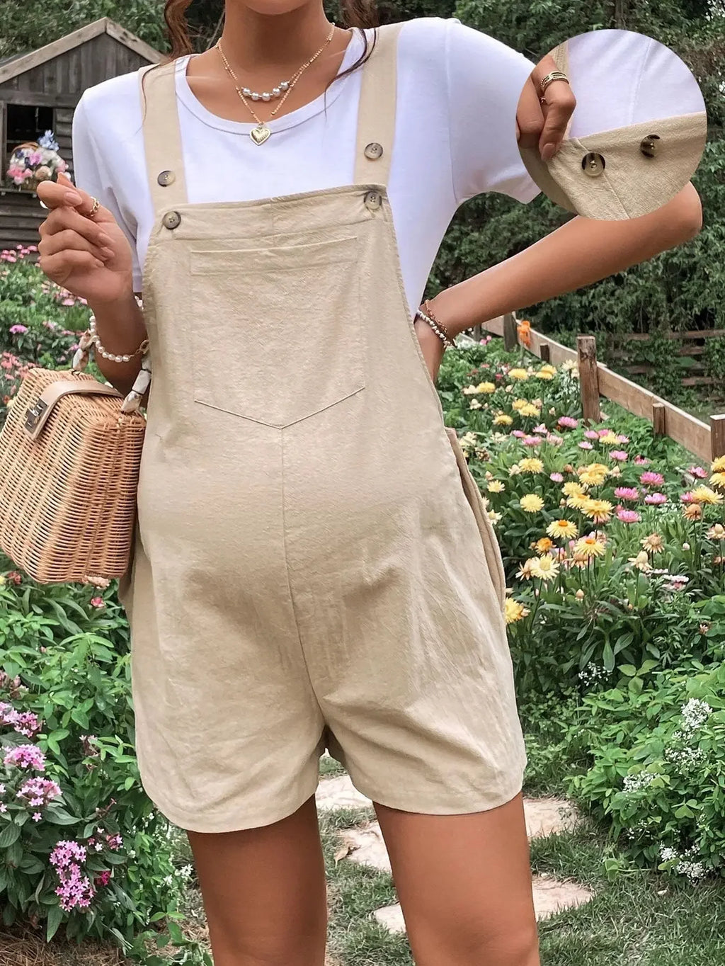 Maternity Cotton Jumpsuit