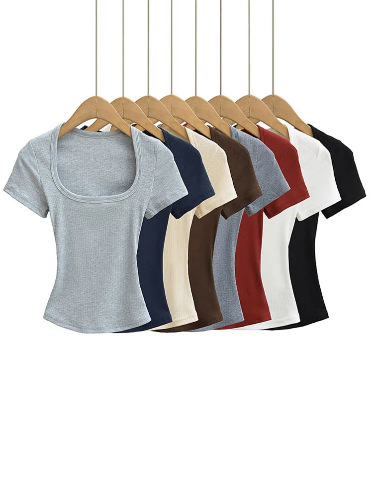 Women's Square Neck Crop Top